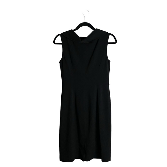 Ellen Tracy Women's Black Cowl Neck Sleeveless Midi Dress - Picture 10 of 11